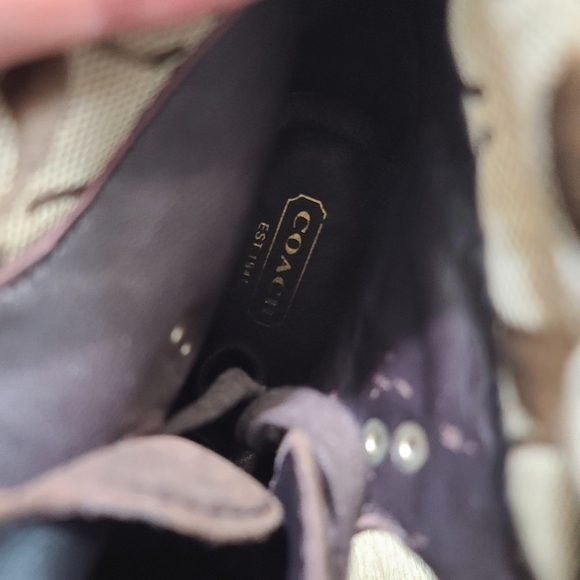 Coach Carol Waxed Suede Boots, Sz 8 - Picture 7 of 11